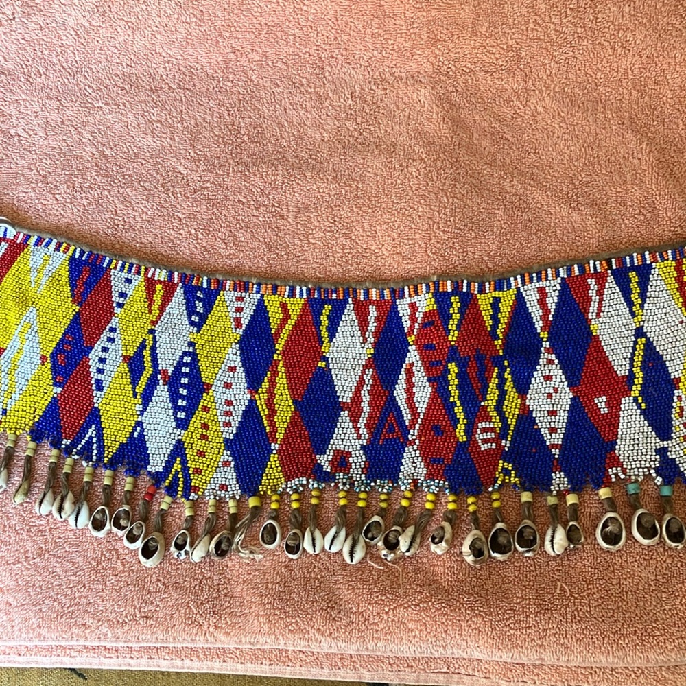 Colorful Beaded Necklace with Shell Accents